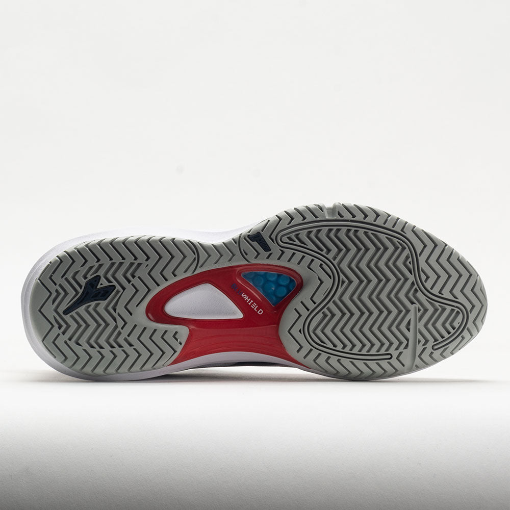 Diadora Blushield Fly 4+ Men's  White/Blue Corsair/Fiery Red